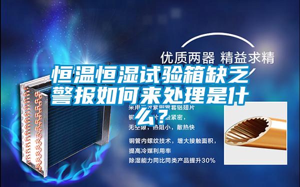 恒溫恒濕試驗(yàn)箱缺乏警報(bào)如何來(lái)處理是什么？